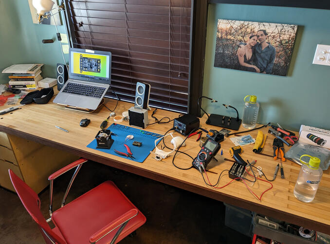 Some projects call for adding electronics of one kind or another. I&#39;m just beginning to learn about this skillset. Working on LEDs here.